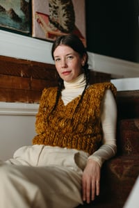 Image 3 of Dryden Vest w/ Pocket option (Limited Merino wool, shown in colour Turmeric + more colours)  