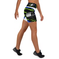 Image 5 of BossFitted Neon Green and Blue Yoga Shorts