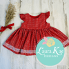 Crimson Snowflake Mesla Top