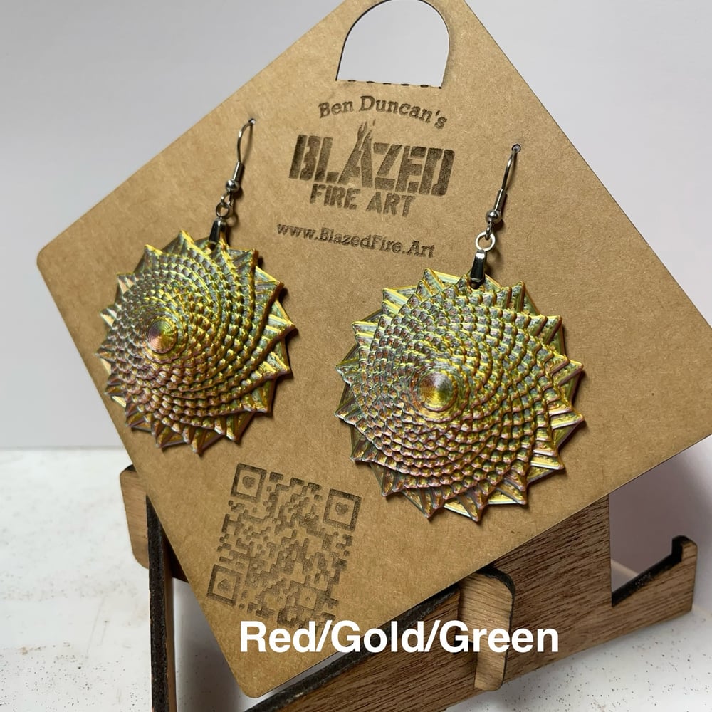 Image of Golden Spiral Earrings 