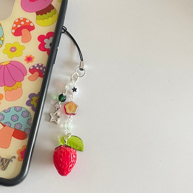 strawberry leaf camellia charms 