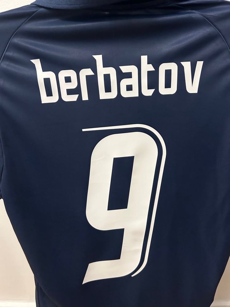 Image of Tottenham Hotspur “BERBATOV 9” 2007/08 Away Shirt + UEFA patch  (M)