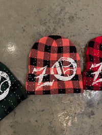Image 1 of Rhinestone “ZO” Beanie (Peach)