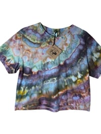 Image 8 of XS Crop Tee in Rustic Earthy Agate Ice Dye
