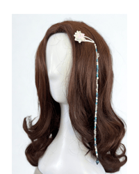 Icy Petal Beaded Hair Clip 