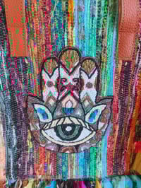 Image 8 of Frill Sari shoulder bag - leather straps