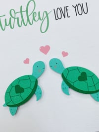 Image 4 of Handmade Turtle Love Anniversary Card - Adorable Couple Card for A Special Occasion 