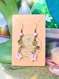 Image 1 of Cherry Blossom Sakura Dangle Earrings