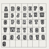 Grey Letters & Numbers o