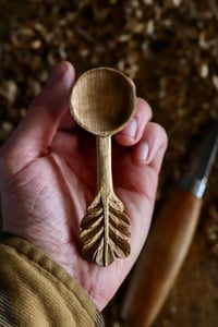 Image 2 of ‘ Oak Leaf Handle Coffee Scoop