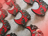 Image 4 of Lunar Bats Hard Enamel Pin