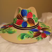 Image 1 of DEYJA FLORAL STRAW HAT