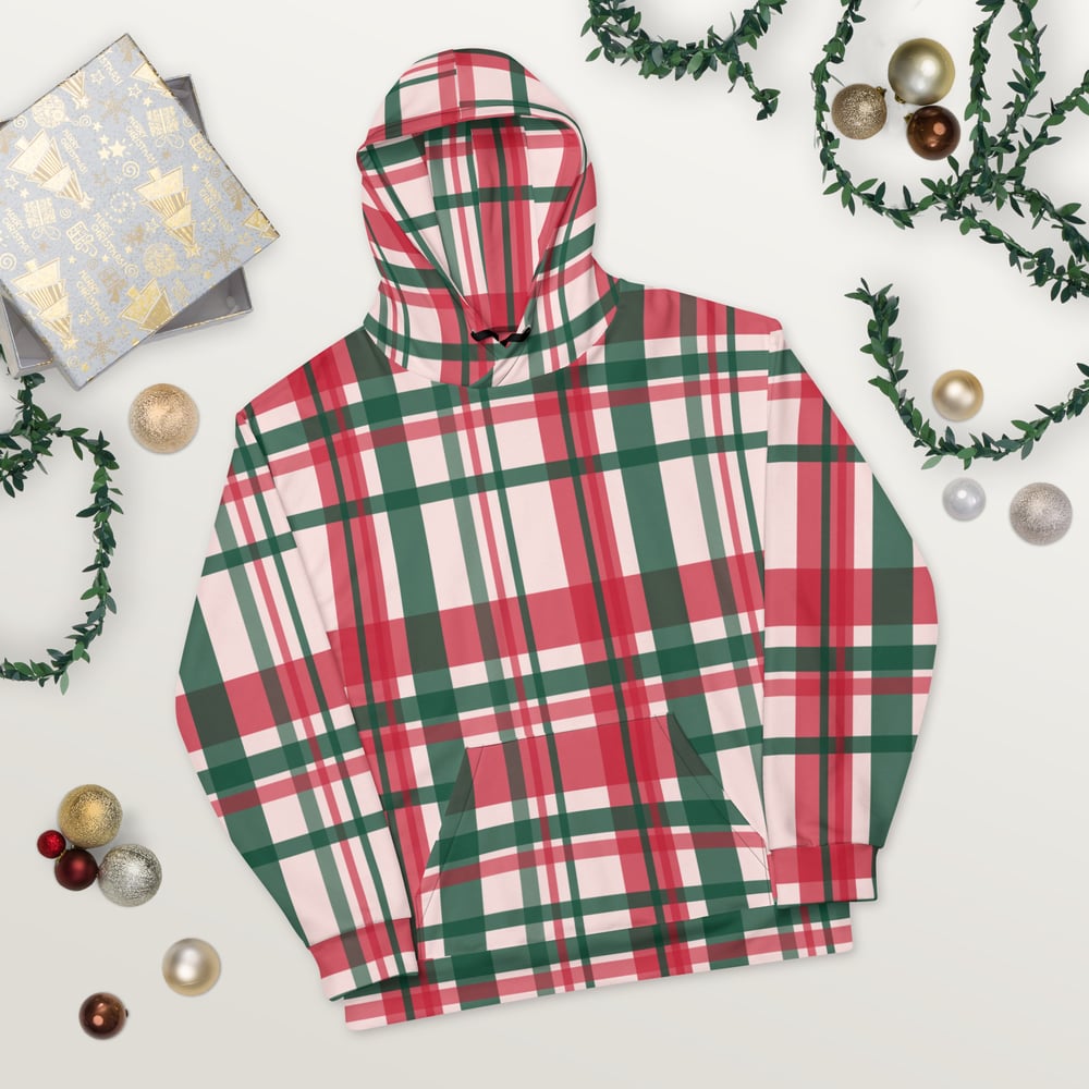 Image of Unisex Hoodie Christmas Plaid