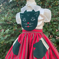 Image 4 of Christmas Kitty Face Pinafore