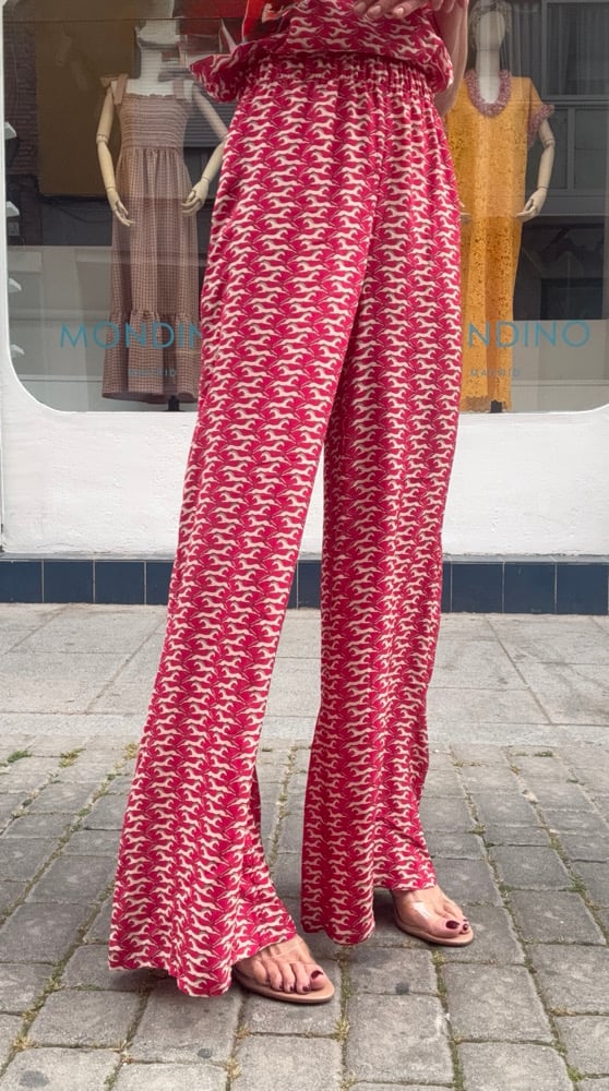 FUCHSIA HORSES PANTS