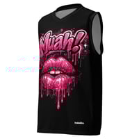 Image 2 of Trubledera Muah! Recycled unisex basketball jersey