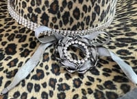 Image 3 of Leopard Brown Cowboy Hat Crystal Band Bow