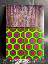Image 2 of Curly Narra & 3D Resin GLOW Segmented Knife Scales