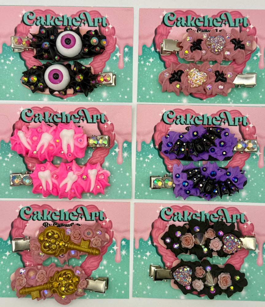 Image of Cakeheart Collection-Slice of Cake ceaseless hair clips