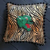 Green Tiger Pom Pom Cushion Cover