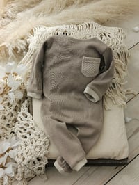 Image 2 of Newborn boys onesie for photo shoots |  Nick | cold brown