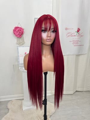 Image of Ruby bangs luxury pre cut lace (ready to ship)