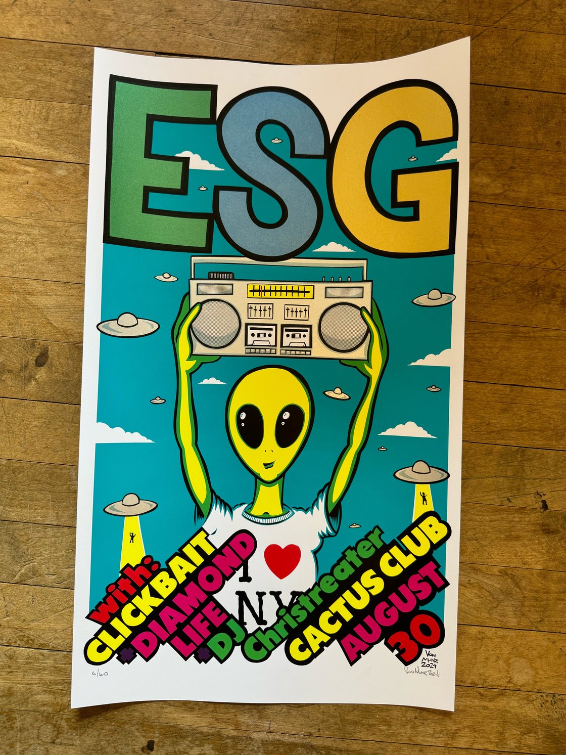 Image of ESG 2024 Cactus+ Fundraiser poster by Eric Von Munz 