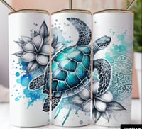 Blue turtle 20oz tumbler