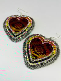 Image 8 of Fire Heart Earrings 