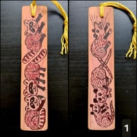 Image 1 of Raccoon/Opossum Cedar Bookmark