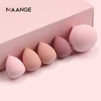 Image 2 of Maange 5 PCs Mini Cosmetic Egg Wet and Dry Dual Use Foam Large Powder Puff Makeup Tools