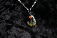 Image 9 of Dead Good mushroom, lichen, paua shell, grass and foliage necklace