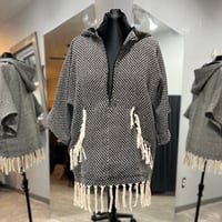 Image 2 of Black & White Throw Hoodie