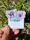February Birth Month Flower Waterproof Vinyl Sticker 