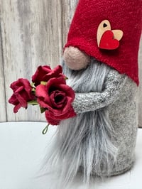 Image 3 of Harris Tweed Wee Valentine Gnome