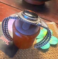 Image 5 of Vintage Petrified Wood and Rope cuff