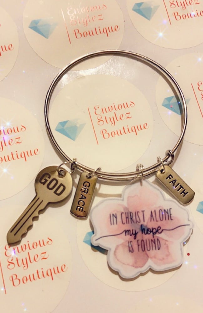 Image of God bangle charm bracelet