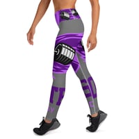 Image 3 of BOSSFITTED Purple and Grey Yoga Leggings