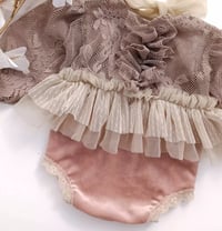 Image 2 of newborn body-dress - Rini - cocoa&powder pink