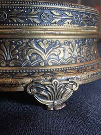 Image 3 of Vintage ornate vanity decorative box with  Real Preserved Web