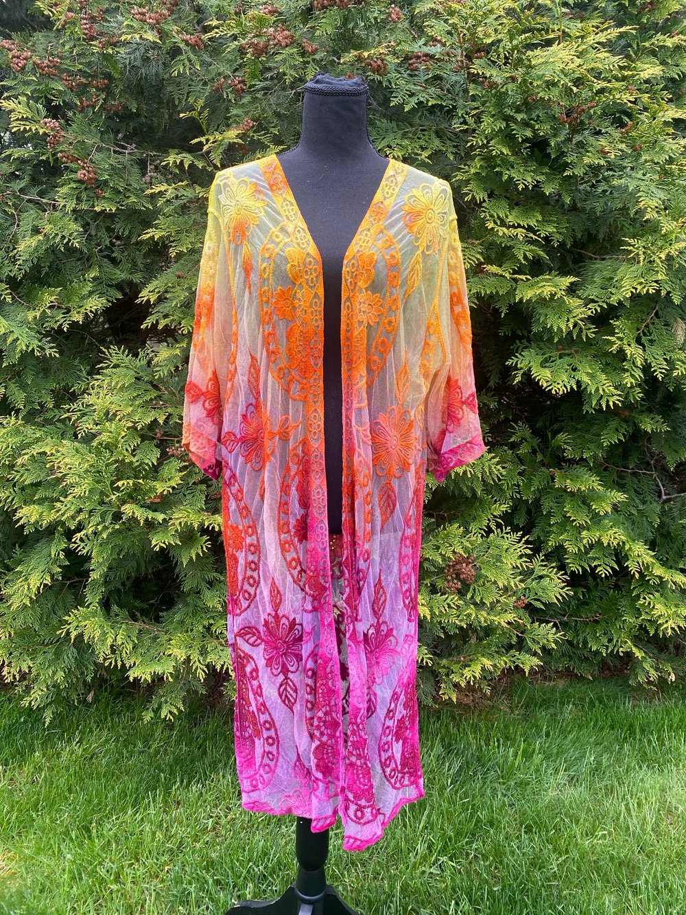 Image of Sunset Lace Kimono (L-XL) 