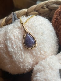 Image 1 of Lepidolite in gold 