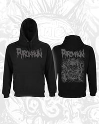 Pyromann skull Hoodie Black