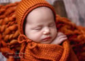 Burnt Orange Newborn Bonnet, Wrap & Layer Photography Prop Set