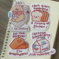 Image 1 of Food Intolerance/ Allergy Stickers 