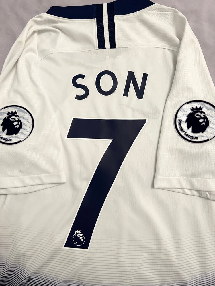 Image of Tottenham Hotspur “SON 7” 2018/19 Inaugural Home Shirt + PL patches  (M)