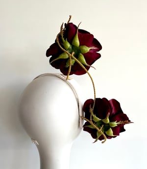Image of Burgundy headpiece 