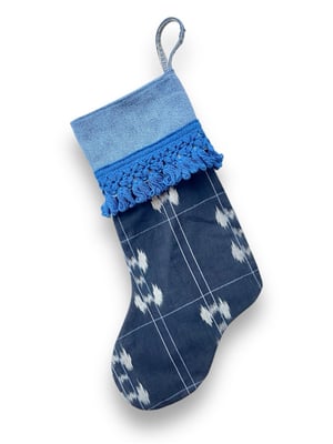 Image of CHRISTMAS STOCKING - JAPANESE IKAT