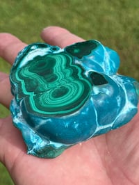 Image 7 of Malachite And Chrysocolla Polished Face #1841
