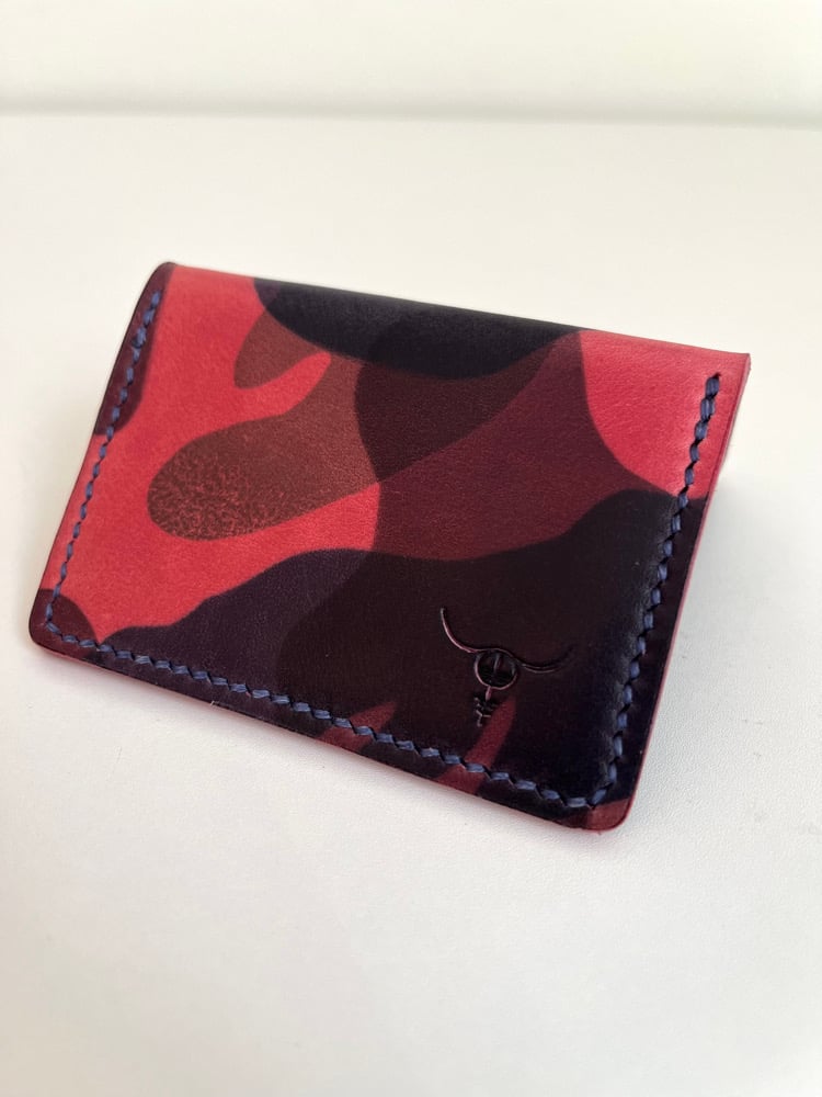 Image of Hot Pink Camo Slim Bifold Cardholder 